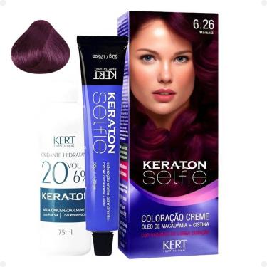 Imagem de Coloração Creme Kert Keraton Selfie 6.26 Marsala