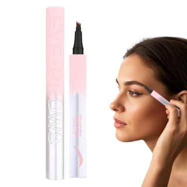 Imagem de Lápis de sobrancelha de 4 ponta, de maquiagem para sobrancelha, Sobrancelha à prova d'água de longa dica duradoura, Mulheres à prova de manchas Everyday Cosmetics Brow Define para namorada, esposa