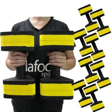 Imagem de Kit 4 Pares de Halteres Hidroginástica Em EVA 3 A 4Kg DF4013-BK Preto/