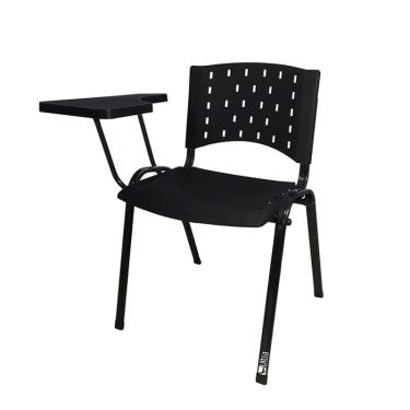 Imagem de Cadeira Universitária Plástica Preta Prancheta Plástica - ultra Móveis