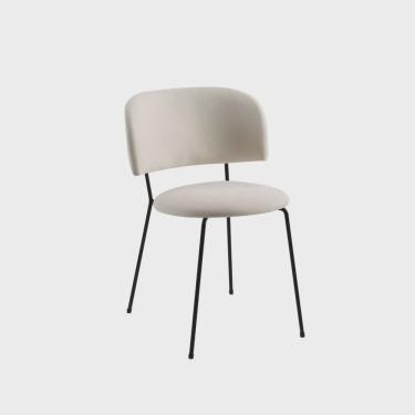 Imagem de Cadeira Base de Aço e Assento e Encosto Estofados Shell