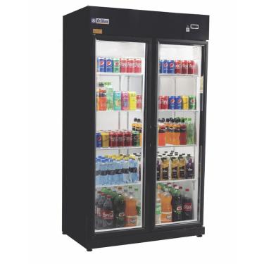 Imagem de Refrigerador Expositor Vertical Frilux 700 Litros Preto 2 Portas de Vidro 220V RF-020