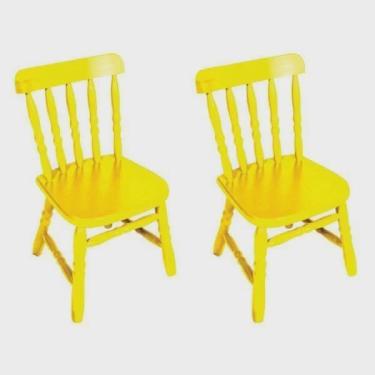 Imagem de Kit 2 Cadeiras Infantil Country Amarela