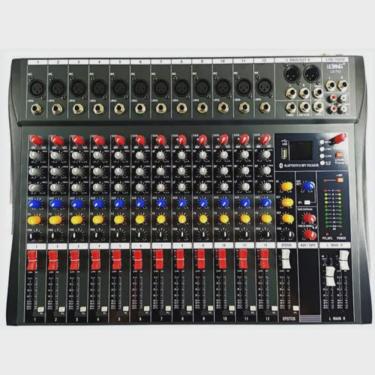 Imagem de Mesa De Som 12 Canais c/ USB/Bluetooth/FX Lelong Le-712