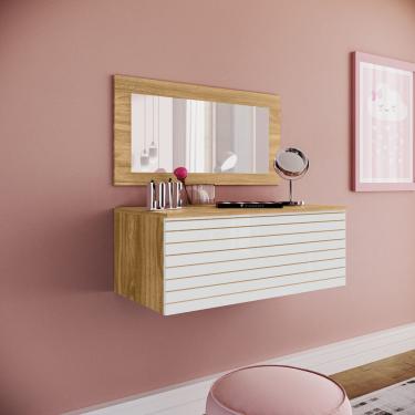 Imagem de Penteadeira Delicata Suspensa Com Gavetão E Com Espelho