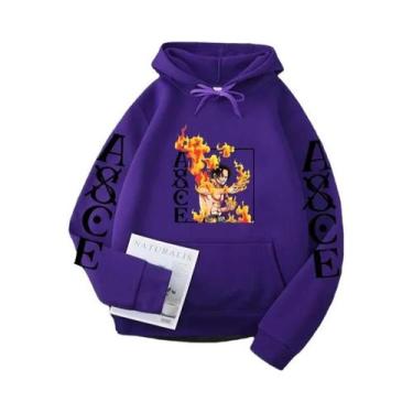 Imagem de Novo One Piece anime Ace moletom com capuz de lã transfronteiriça masc