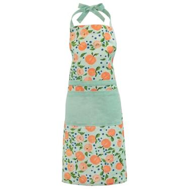 Imagem de Boston International Avental com bolso frontal de algodão premium cozinha cozinha cozinheiro presentes aventais, tamanho único serve para a maioria dos adultos, pêssegos