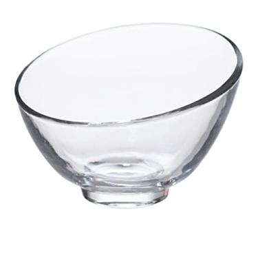 Imagem de Cuiynice Tigela de vidro para salada, tigela de vidro biselado, tigela para temperos, talheres para sumo, louça, tigela para salada extra grande (M2 peças) (uma cor, L2 peças)