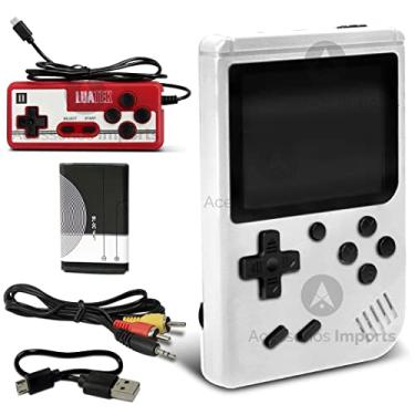 Imagem de Mini Game Portátil Game 2 Player Box Plus 400 Jogos Na Memoria + Controle Cabo Av - Pode Ligar a TV (Branco)