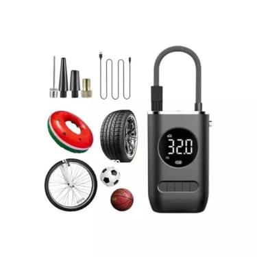 Imagem de Compressor de ar portátil, inflador de pneu mini, bomba de pneu sem fio, luz de emergência LED, bomba de ar calibre de pressão para carro bicicleta motocicleta bola inflável.