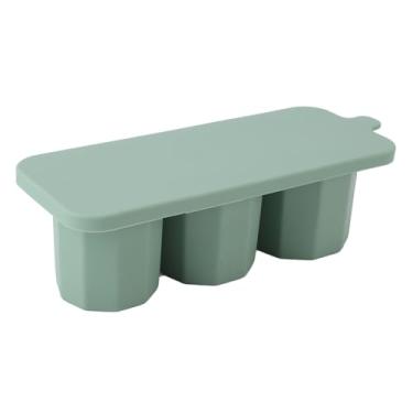 Imagem de Bandeja de Cubos de Gelo Sonew, Cubos de Gelo de Cilindro Oco de Derretimento Lento, 3 Moldes de Gelo Grandes para Bebidas Geladas, Bandeja de Gelo de Silicone de Liberação Fácil