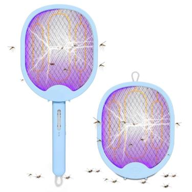 Imagem de Raquete Elétrico Luz Uv Armadilha Mata Mosquito Dengue Inseto Recarregável