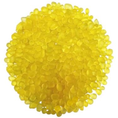 Imagem de 400 g Pedras de vidro de aquário amarelo limão seixos de vidro decorações de aquário cascalho para aquário rochas, pedras de vidro, pedras, pedras, pedras, seixos, areia de rocha para encher vasos