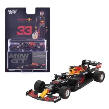 Imagem de Diecast Model Car Compatible with Mini GT 1:64 Red Bull RB16B #33 Max Verstappen 2021 Abu Dhabi Grand Prix Winner Limited Edition MGT00835
