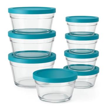 Imagem de Kit 8 Tigelas Americanas de Vidro 4un de 150ml e 4un de 350ml Conjunto Cozinha Completa Casa Buritis