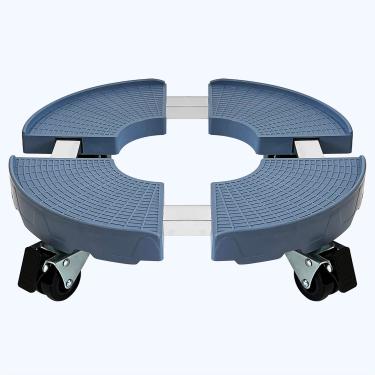 Imagem de CASIMR Suporte de plantas com rodas, suporte ajustável de 38 a 50 cm com rodízios, carrinho de vaso grande para uso interno e externo, suporte para vaso de flores, capacidade de 199 kg