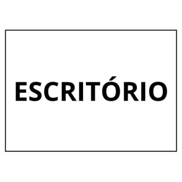 Imagem de placa sinalização 1/2 oficio escritorio mdf branco - trova