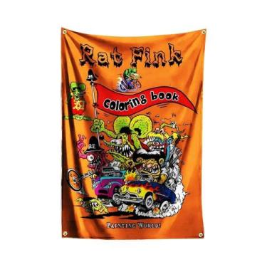 Imagem de Bandeira De Poliéster Rat Fink Choppers De 3x5 Pés Com Impressão Digit