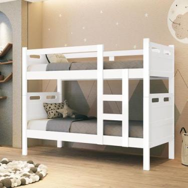 Imagem de Beliche Vira Duas Camas Robusta Versátil Reforçada MDF e Pés em Madeir