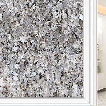 Imagem de Película de janela 3D de mármore, textura de estilo mármore, para porta de vidro, banheiro, sala de estar, L90 x C 190 cm