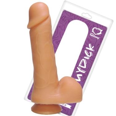 Imagem de Pênis de Borracha Realístico Com Escroto Saco e Ventosa Grande e Grosso Penisde Silicone Realista Dildo Pinto Pau Consolo Rola Silicone capa peniana grossa dupla penetração Brinquedo Sex Shop Adultos