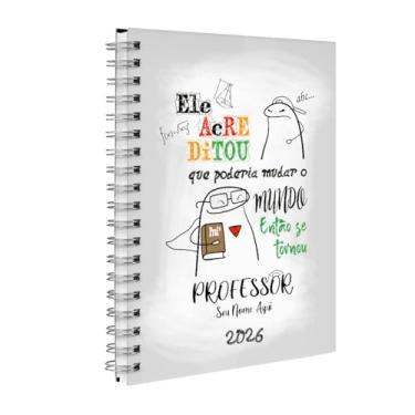 Imagem de Agenda 2026 Planner Semanal Personalizada Professores Flork Masculino