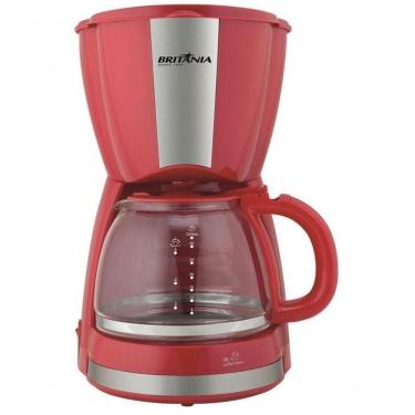 Imagem de Cafeteira Britania Faz 30 Xicaras 800w Com Porta Filtro Vermelho 110V