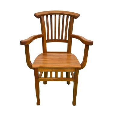 Imagem de Cadeira Leque Com Braço Para Mesa De Jantar Em Madeira De Demolição Sudeste Rústico