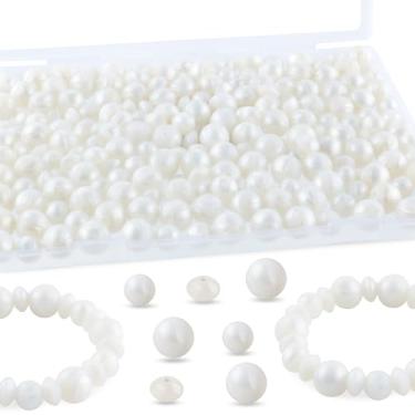 Imagem de Kovict 200 contas de silicone mistas de 12 mm e 15 mm para fabricação de chaveiros, contas de silicone de lentilha de 12 mm para canetas, pulseira, colar, artesanato DIY (branco metálico)