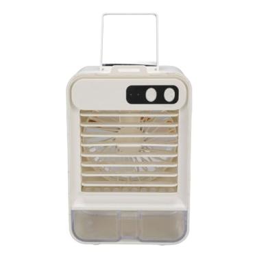 Imagem de AYNEFY Ar Condicionado Portátil, 3 Velocidades 100 Ml Silencioso de Mesa Pequena fã de Ar Resfriador de Ar de Resfriamento de Ar de Resfriamento de Ar de Resfriamento de Umidificador de (Branco)