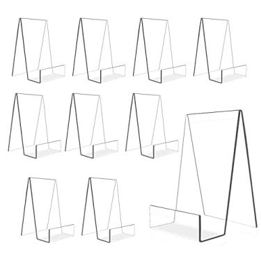 Imagem de Suporte de acrílico para exibição de livros de 15 x 10 cm, cavalete transparente com suporte para tablet de borda para exibir livros, fotos, cadernos, CDs, obras de arte, etc. (grande) (10)