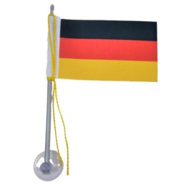 Imagem de Mini Bandeira Alemanha C/ Ventosa Poliéster (5,5cm X 8,5cm) - SP Bande