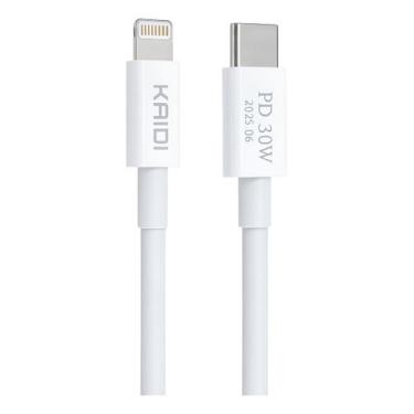 Imagem de Cabo Usbc Turbo Original Kaidi Para Ios 11 12 13 14, Branco