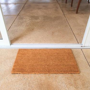 Imagem de Capacho Retangular Fibra De Coco Base PVC 60x33cm - Komeco - Natural