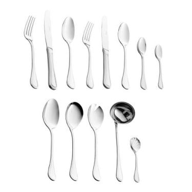 Imagem de Faqueiro 101 Pçs de Aço Inox com Caixa Litografada Avalon - Wolff