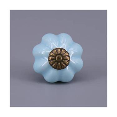 Imagem de Puxador de armário 1 peça vintage abóbora cerâmica maçanetas de porta de armário gaveta armário puxador de móveis decoração de casa puxadores de gaveta puxadores de gaveta