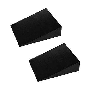 Imagem de MotiveTech 2 Peças de Prancha Inclinada para Alongamento de Panturrilhas, Blocos de Cunha para Ioga, Pranchas de Agachamento Profissionais, de Cunha para a, Preto 11,5cm x 9cm x 3cm