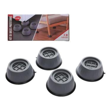 Imagem de Conjunto 4 Bases Pés Protetores Fogão Geladeiras Móvel Clink