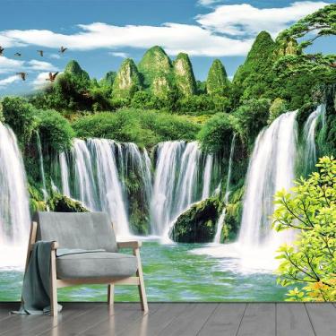 Imagem de Papel de Parede Paisagem Cachoeira Natureza Sala Adesivo - 009pcm - Al