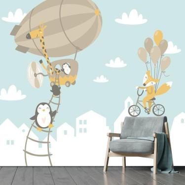 Imagem de Papel de Parede Infantil Quarto Criança Balão Sala Painel - 462pcp - A