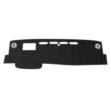 Imagem de Hihaha Capa de painel para Toyota Camry 2018-2023 com capa de painel Hud Interior do carro Antiderrapante/Antipoeira Couro Preto Vermelho Linha 1 peça