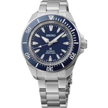 Imagem de SEIKO Relógio masculino Prospex com caixa de aço inoxidável, movimento automático, resistente à água, ponteiros luminescentes, Azul - SRPL51