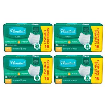 Imagem de Kit 4 Roupa Íntima Plenitud Classic Tamanho P/M 16 Unidades Leve Mais 