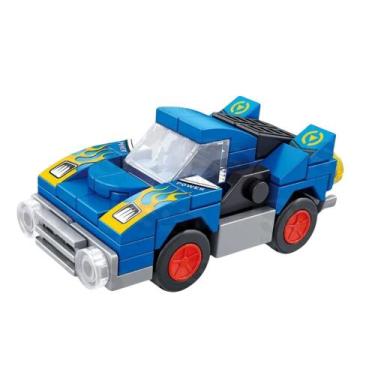 Imagem de Carrinho Blocos de Montar Sport Car Educativo Estimula Coordenação Mod