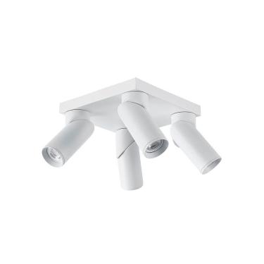 Imagem de Spot Direcionável De Sobrepor Nordecor Piere 4 Com Canopla Mr16 Gu10 Bivolt Branco