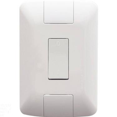 Imagem de Conjunto 4x2 Com 1 Interruptor Bipolar Simples Tramontina Aria 10 A 250 V Branco Tramontina