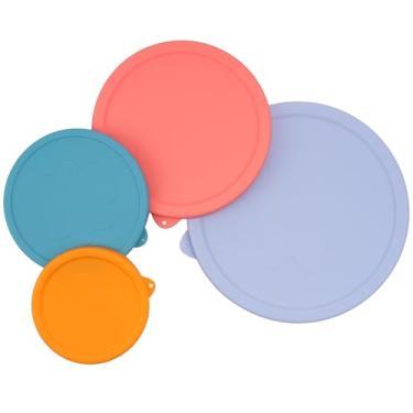 Imagem de Pacote com 4 tampas de substituição de silicone para tigelas de mistura Pyrex - 3, 6, 10 xícaras e 4,5 litros