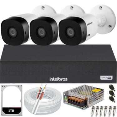 Imagem de Kit 3 Câmeras Segurança Intelbras Vhl 1220B Full Hd 2mp 1080p Hd 1Tb