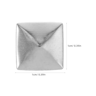 Imagem de BESPORTBLE 100 Peças de Pinos de Pirâmide Com Fundo Plano, Pinos de Rebite Com Ponta de Cobre para Artesanato Em Couro, Roupas, Bolsas, Sapatos, Decoração Punk Rock