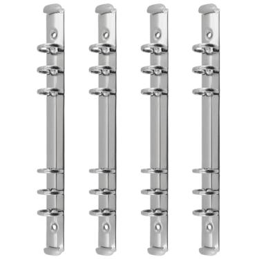 Imagem de Oedema 4 peças de caderno A5 com mecanismo de fichário de 6 anéis de 1,5 cm, fichário de substituição, clipe de metal, para acessórios de pasta de armazenamento, prata